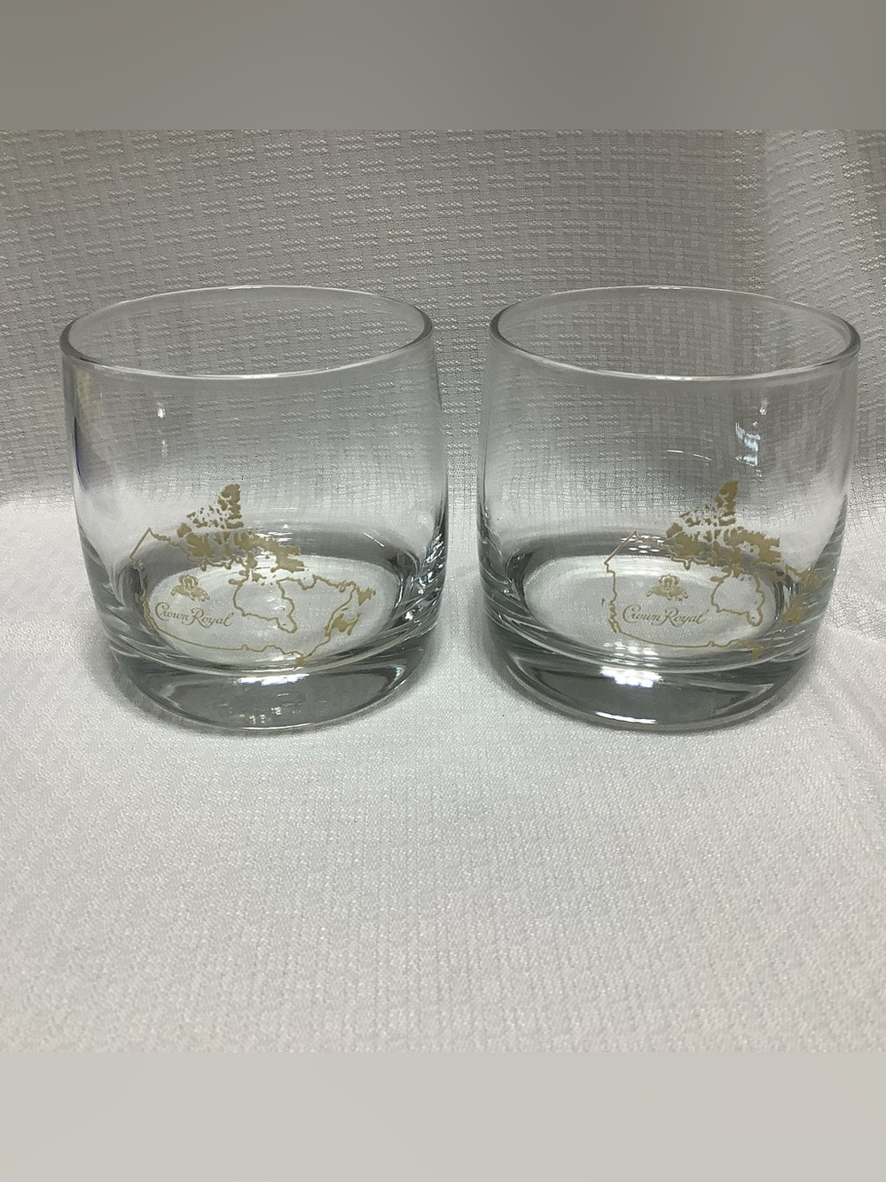 Crown Royal Gold Map Whiskey Rocks Glasses - Set of 2